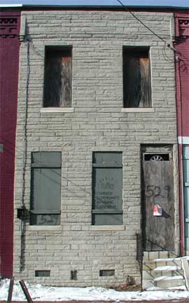 The Farrow family home at 529 Newton Avenue, Camden NJ, photographed December 8, 2002