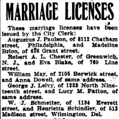 760 Line Street — Eva Blake, 1913. Camden Post-Telegram, October 6, 1913