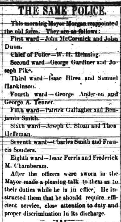 Camden Post, November 4, 1876 — The Same Police