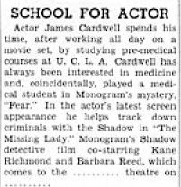 The Shadow: The Missing Lady (1946) theatrical pressbook