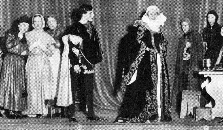 Albert P. Cardwell on stage, December 17, 1938