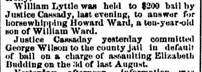 Philadelphia Inquirer, October 14, 1884 — William Lyttle, Howard Ward, James Ward, George Wilson, Elizabeth Budding