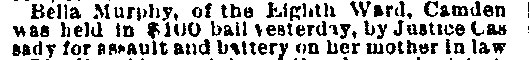 Philadelphia Inquirer, October 14, 1884 — Bella Murphy