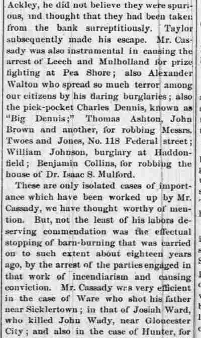 Camden County Courier, December 11, 1880 — Personal Sketches No. 8 continued