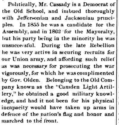Camden County Courier, December 11, 1880 — Personal Sketches No. 8 continued