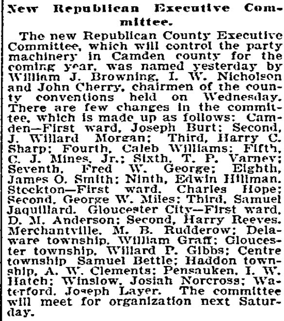 Philadelphia Inquirer, October 16, 1898