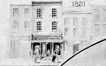 J. B. Van Sciver's first store on Federal Street, 1881