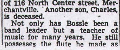 Article text continued — Bossle family, 116 North Center Street, Camden Courier-Post, November 4, 1949