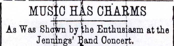 Camden Post-Telegram, February 28, 1896 - Jennings Band article, header