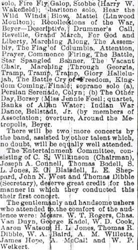 Camden Post-Telegram, February 28, 1896 - Jennings Band article, column 2