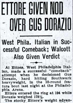 Jersey Joe Walcott, January 11, 1938