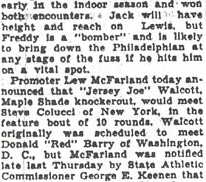 Convention Hall boxing program continued