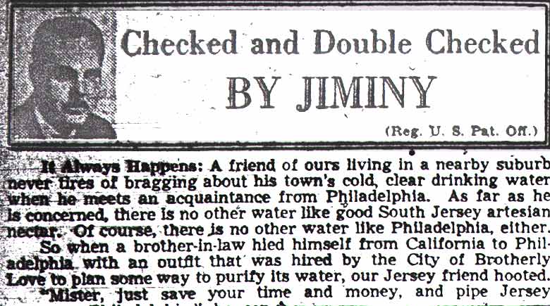 Checked and Double Checked column by Jiminy, Camden Courier-Post June 5, 1948, page 1