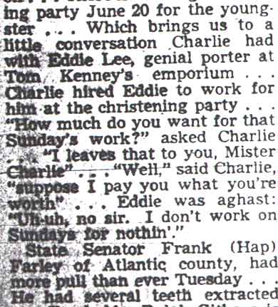 Checked and Double Checked column by Jiminy, Camden Courier-Post June 5, 1948, page 9