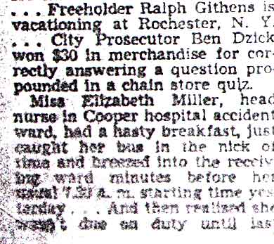 Checked and Double Checked column by Jiminy, Camden Courier-Post June 5, 1948, page 10