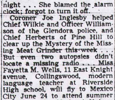 Checked and Double Checked column by Jiminy, Camden Courier-Post June 5, 1948, page 11