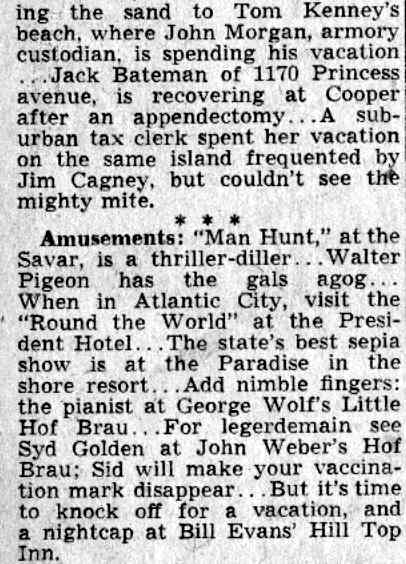 Checked and Double Checked column by Jiminy, Camden Courier-Post July 26, 1941, page 6