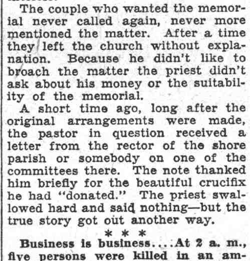 Checked and Double Checked column by Jiminy, Camden Courier-Post June 15, 1932, page 4