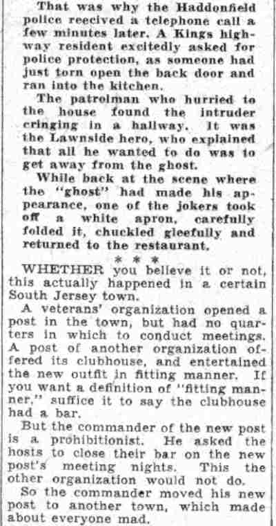 Checked and Double Checked column by Jiminy, Camden Courier-Post June 1, 1932, page 2
