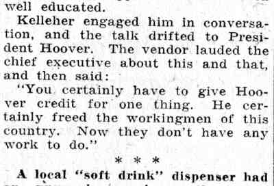 Checked and Double Checked column by Jiminy, Camden Courier-Post June 8, 1932, page 3