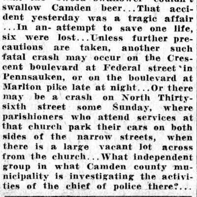 Checked and Double Checked column by Jiminy, Camden Courier-Post June 8, 1932, page 5