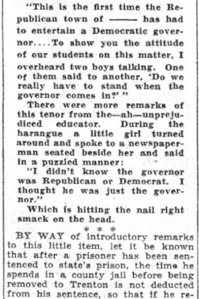 Checked and Double Checked column by Jiminy, Camden Courier-Post June 6, 1932, page 2