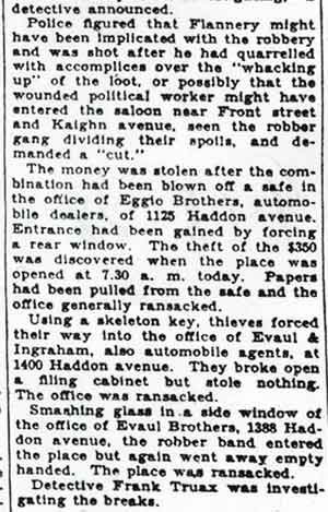 Camden Evening Courier September 18, 1928 — additional clipping, continued