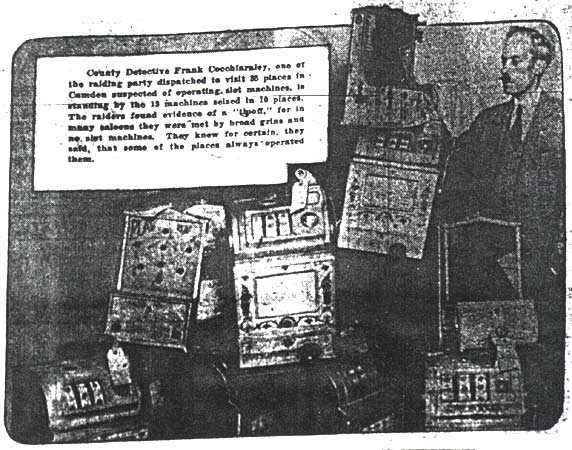 Camden Evening Courier September 21, 1928 — slot machines article