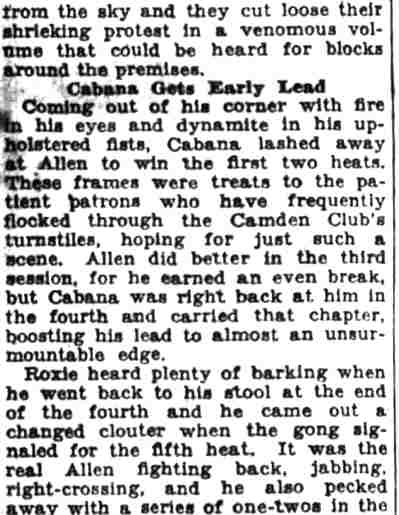 Camden Courier-Post, September 1, 1928 — continuation, Cabana Gets Early Lead