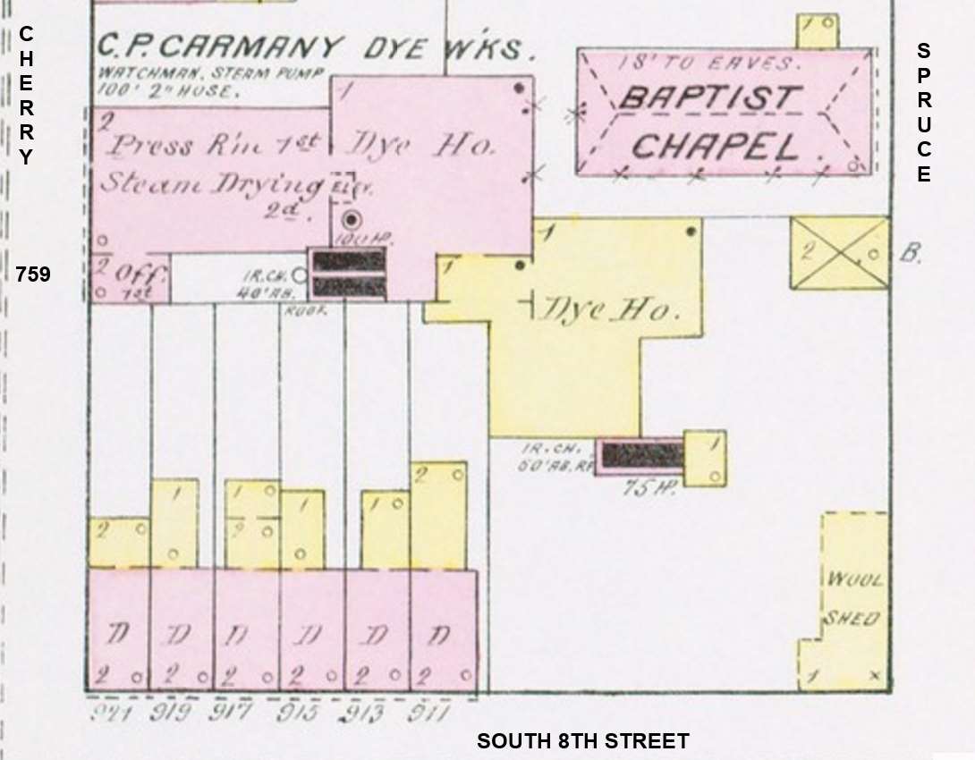 Wissahickon Dye Works, 1891 Sanborn Map