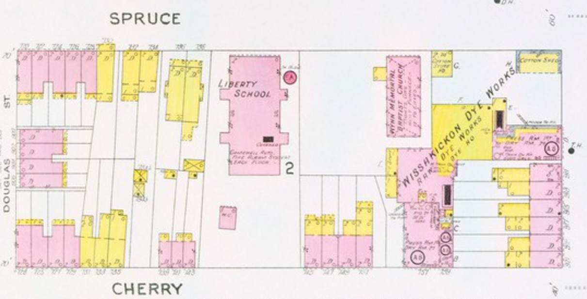 Wissahickon Dye Works, 1906 Sanborn Map (block)