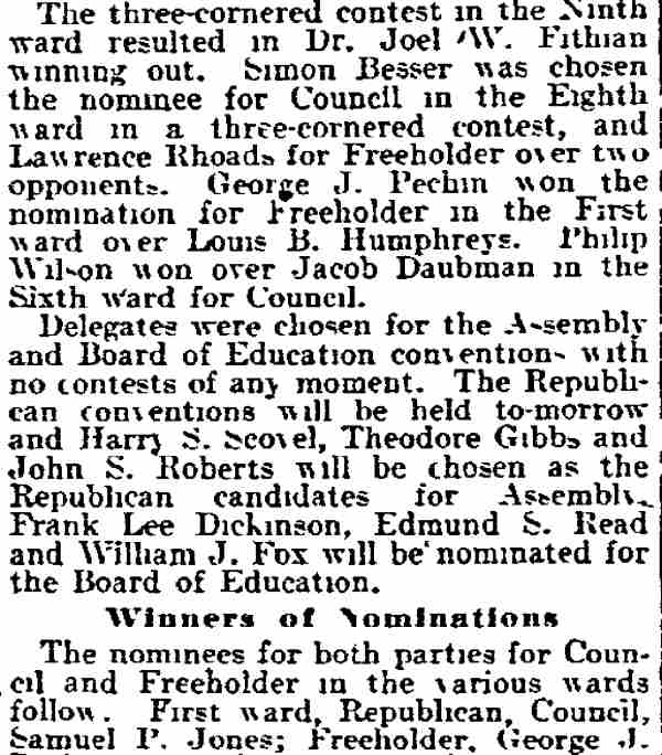 Philadelphia Inquirer, September 9, 1903 — Warm Contests, page 2