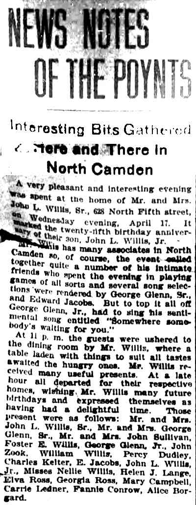 Camden Daily Courier, April 19, 1907 — News Notes of the Poynts