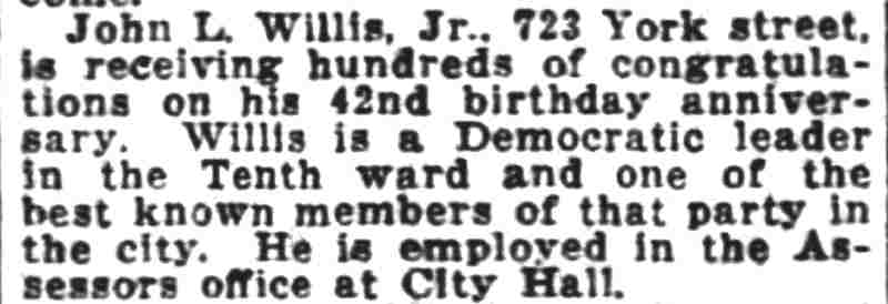 Camden Daily Courier, April 23, 1924 — Willis birthday