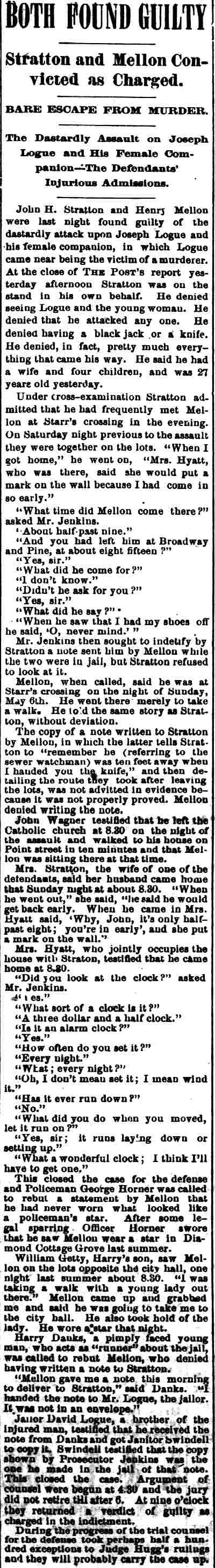 Camden Post June 2 1888 — Both Found Guilty