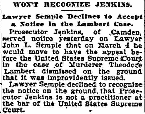 Philadelphia Inquirer, February 24, 1895