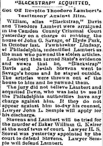 Philadelphia Inquirer, March 1, 1894