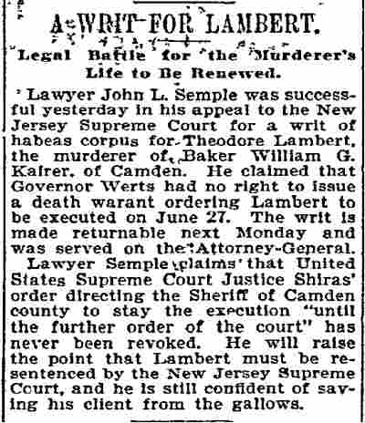 Philadelphia Inquirer, June 6, 1895