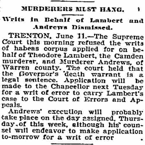 Philadelphia Inquirer, June 12, 1895