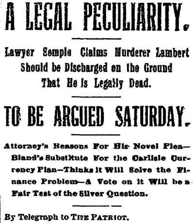 Harrisburg Patriot, December 20, 1894, page 1