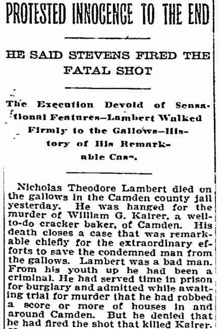 Philadelphia Inquirer, December 20, 1895, page 1