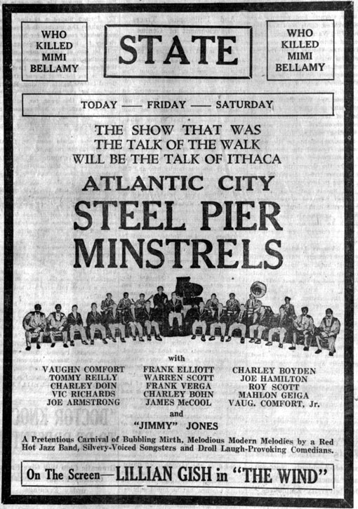 Cornell Daily Sun, February 28, 1929, Frank Elliott's Minstrels roster