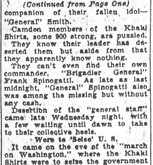 Camden Courier-Post October 13, 1933, continued from page one