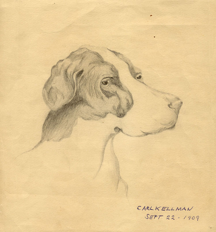 Drawing by Carl Kellman dated September 22, 1909