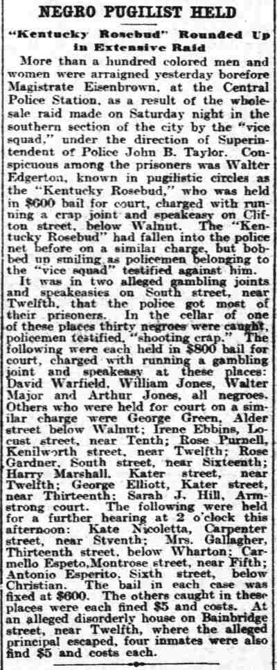 Philadelphia Inquirer, December 24, 1906 — Kentucky Rosebud