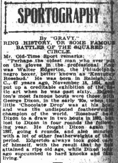 Camden Post Telegram, May 18, 1921 — George Dixon