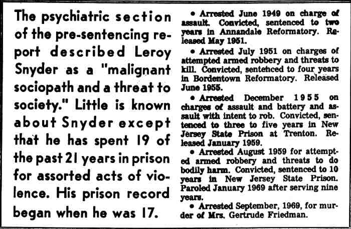 Camden Courier-Post, August 15, 1970 — Snyder prison record sidebar