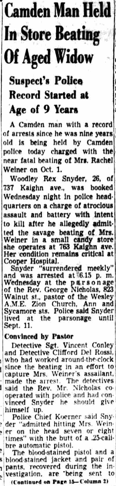 Woodley Snyder case continued