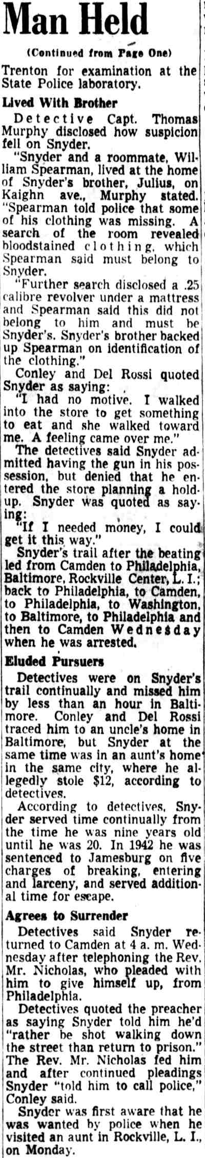 Woodley Snyder case continued