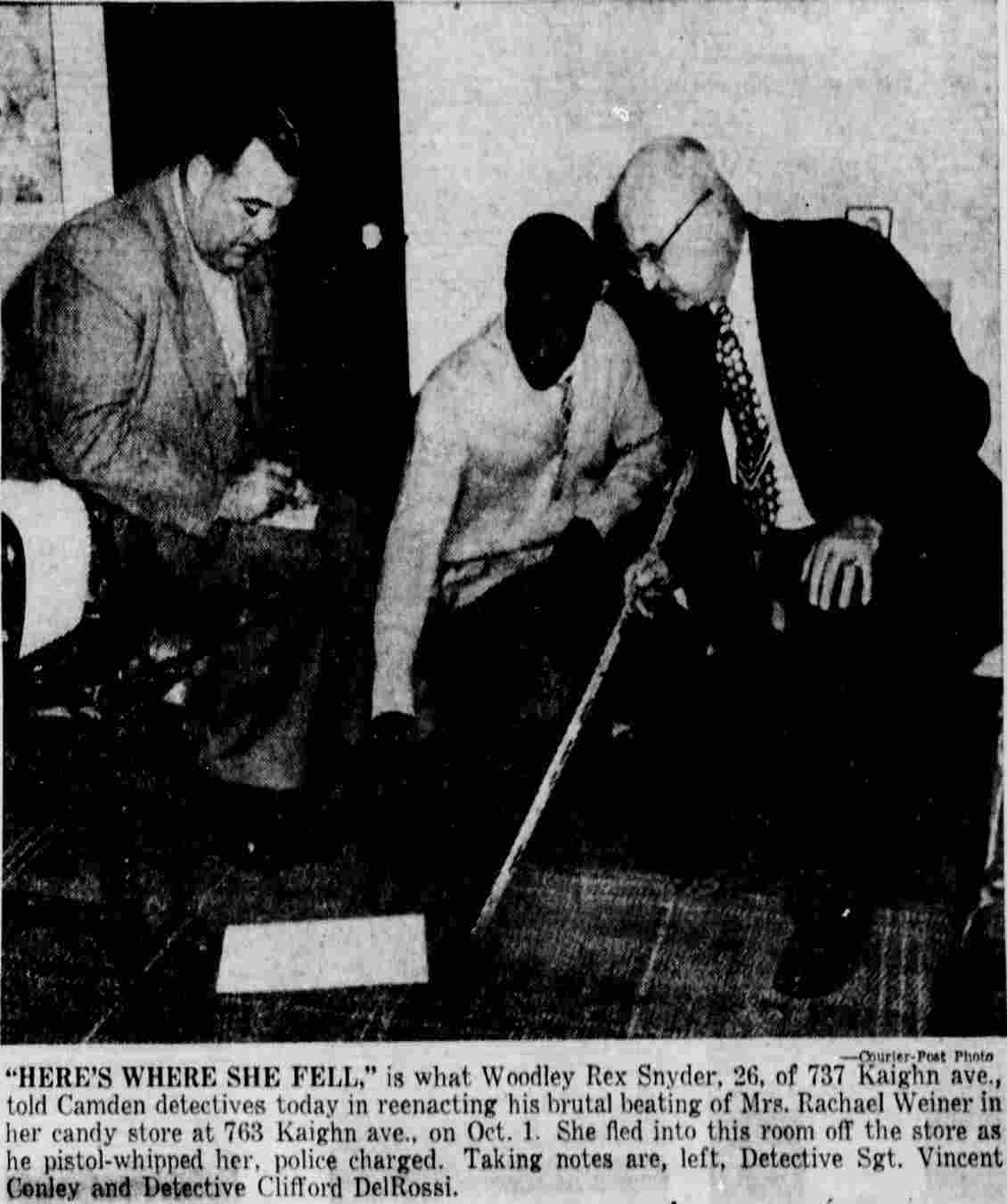 Woodley Snyder case, October 9, 1952